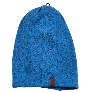 True Religion Ladies Cobalt Blue Crocheted Beanie OS